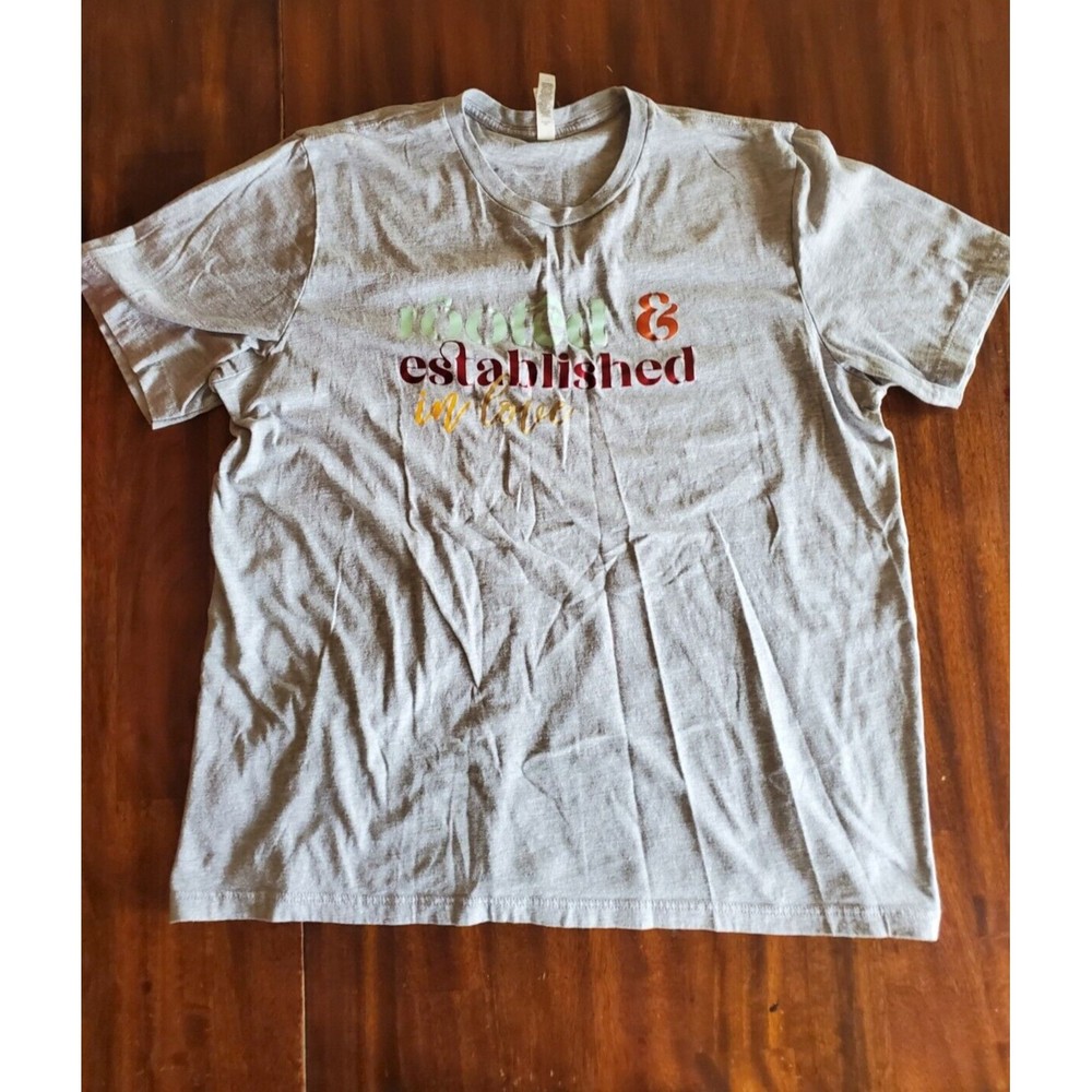 4/$15 Rooted and Established in love Womens Short Sleeve Ladies T Shirt Size 2XL
